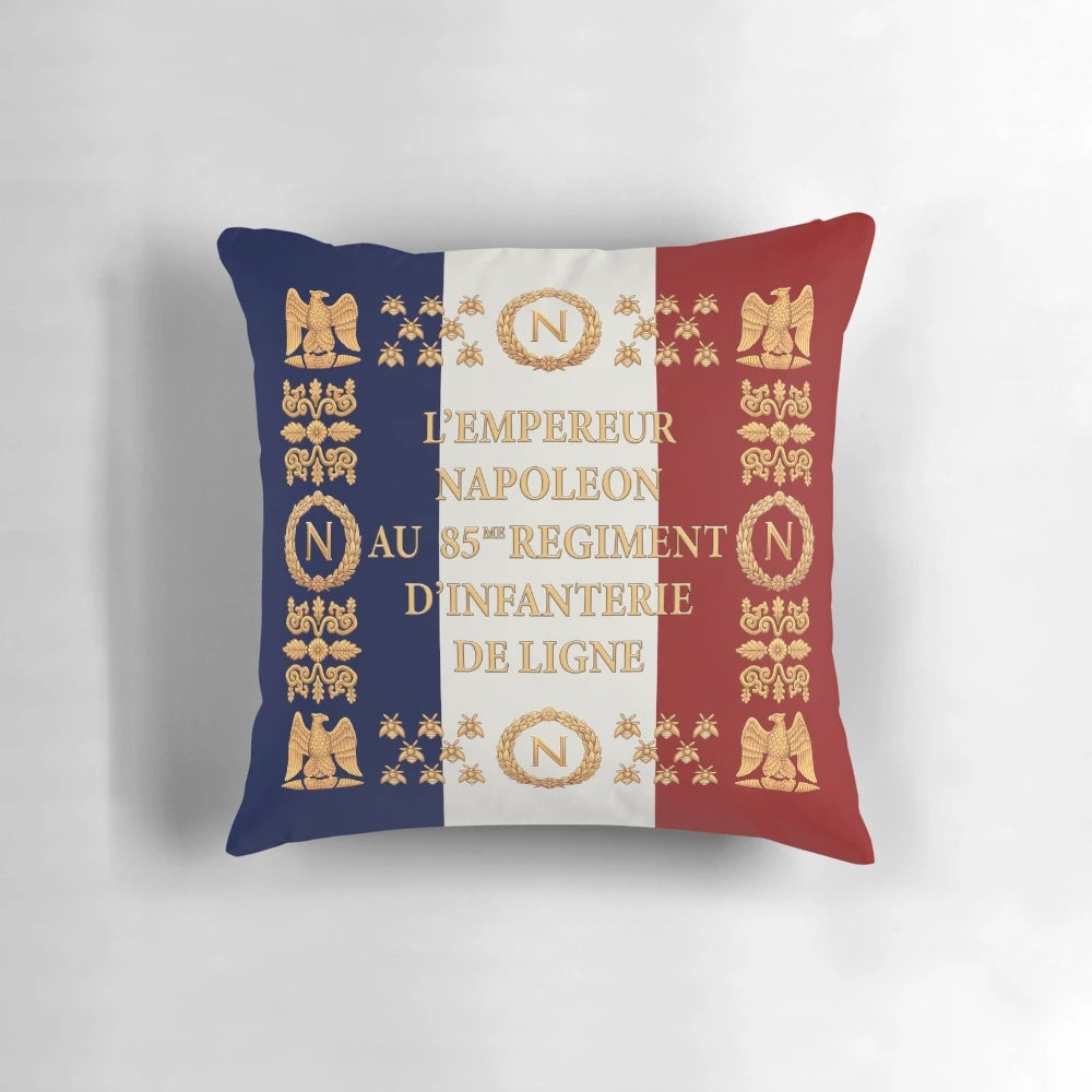 Pillow featuring the Napoleonic French 85th Regiment flag
