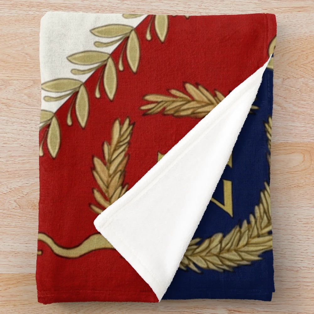 Napoleonic French Regimental Flag 1804 Plush Blanket