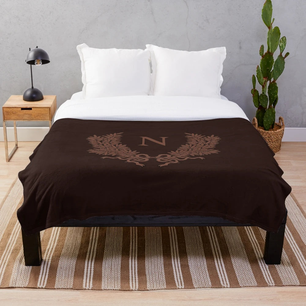 Napoleon Bonaparte Plush Blanket with Iconic French Eagle Design