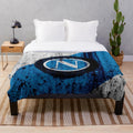 Napoli FC Plush Blanket with Football/Soccer Motif