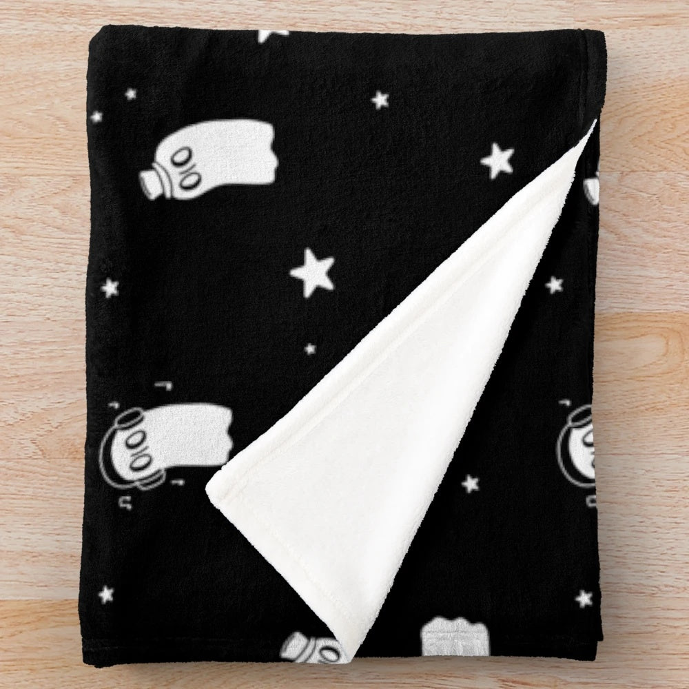 Napstablook pattern plush blanket featuring a ghostly design for Undertale enthusiasts