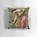 A detailed, high-quality pillow featuring the iconic painting "Narcissus" by renowned Pre-Raphaelite artist John William Waterhouse.
