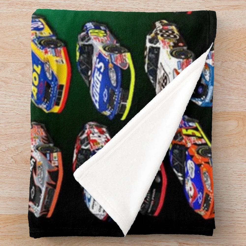 Nascar racing plush blanket