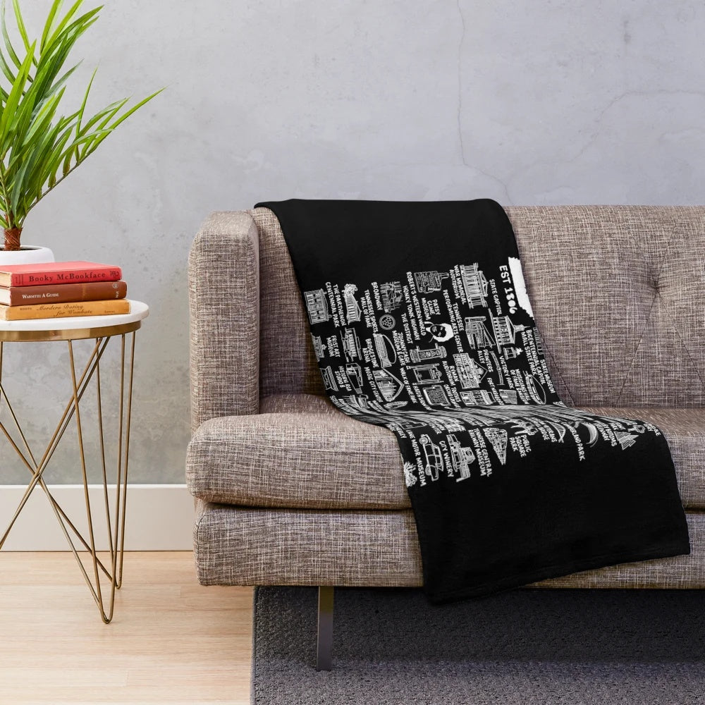 Nashville Plush Blanket featuring Music City Skyline