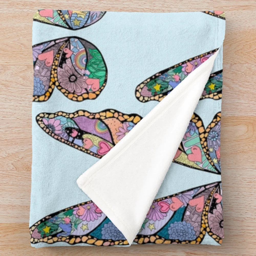 Nashville Monarch Butterfly Plush Blanket Inspired by Taylor Swift Mural