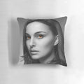 Natalie Portman as Queen Amidala on a plush decorative pillow