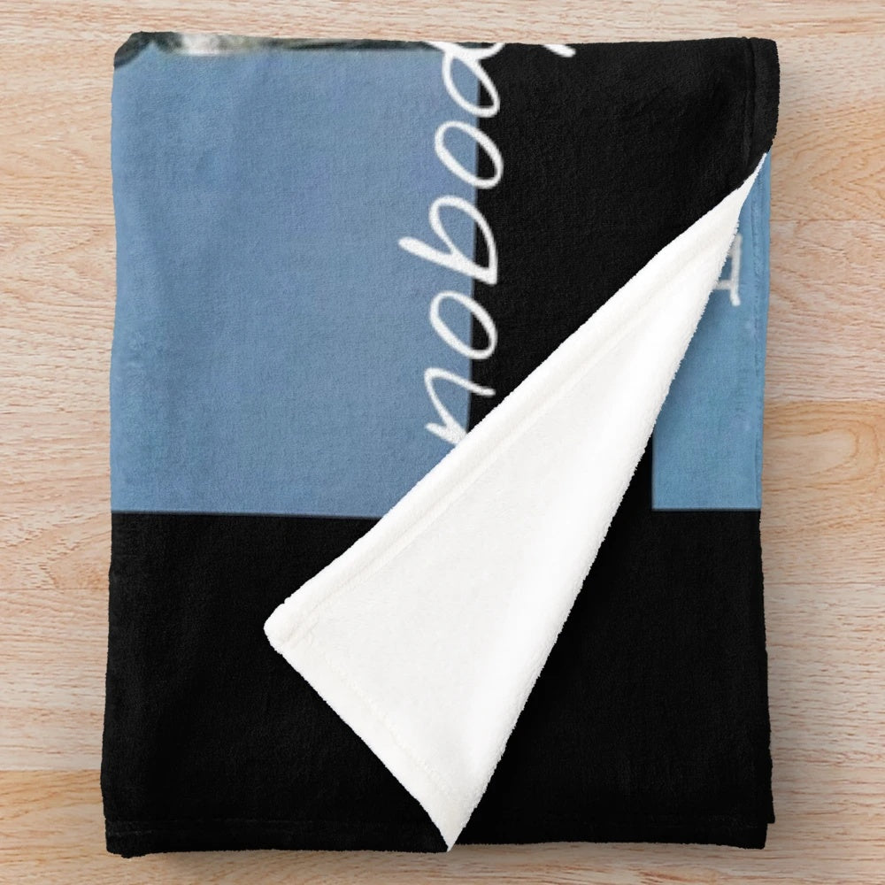 Nate Dogg-inspired plush blanket featuring g-funk and 90s rap designs