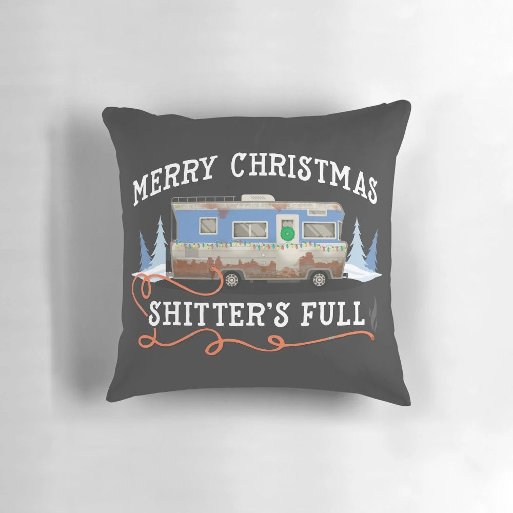 Cozy Christmas Vacation Eddie's RV Pillow with Funny Movie Quote