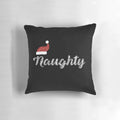 Naughty or Nice Christmas Sparkle Effect Funny Pillow