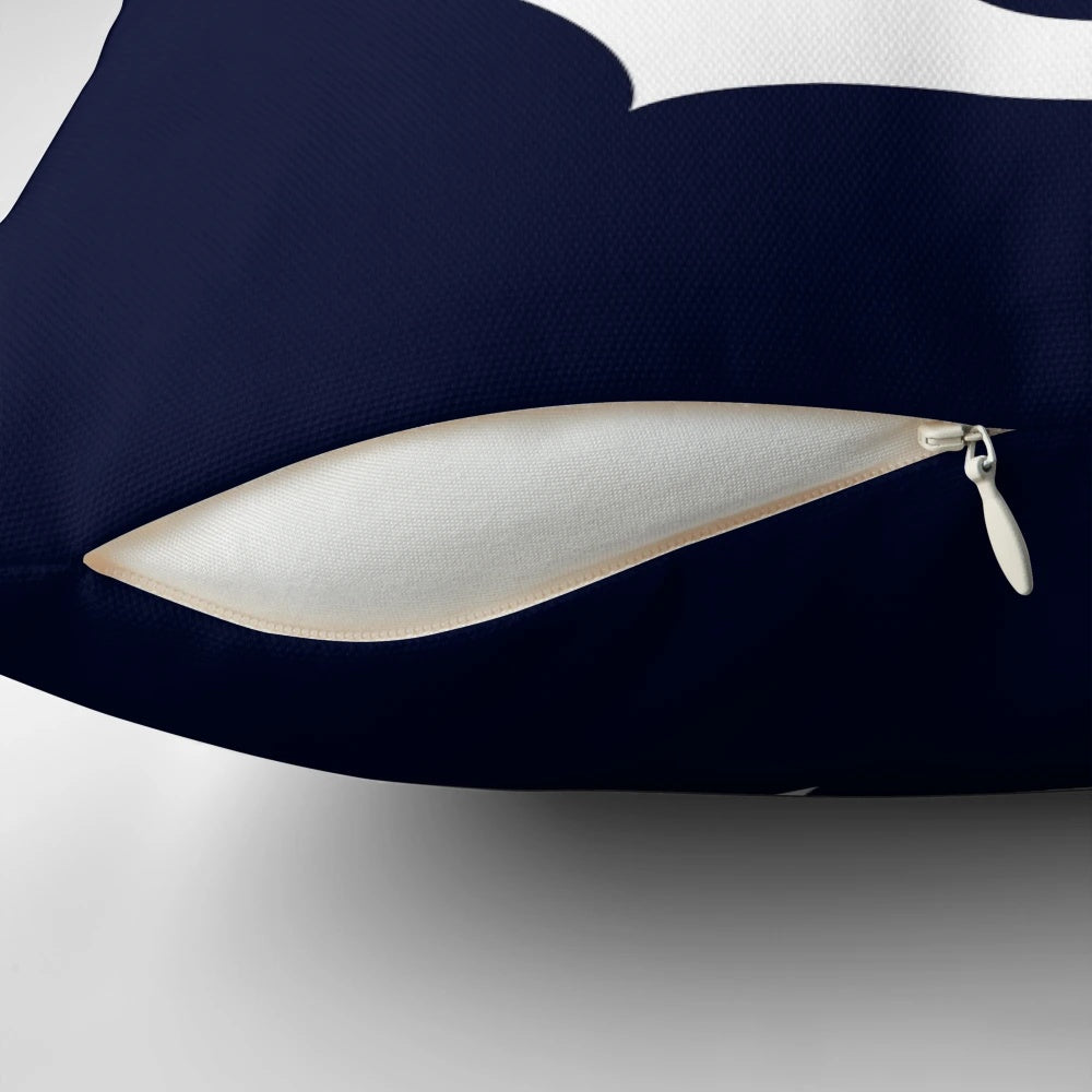 White vector anchor pillow for nautical, maritime, and sailing home decor