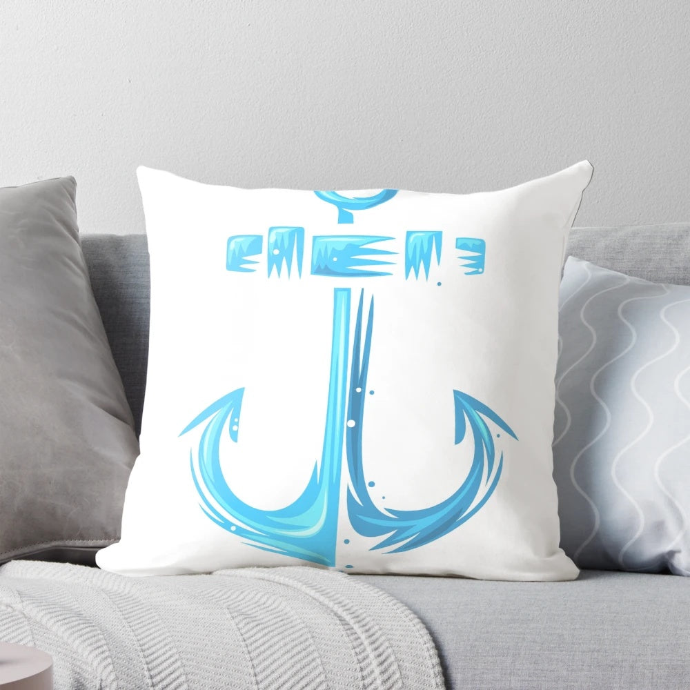 Nautical anchor t-shirt and anchor pillow for sailing and boating enthusiasts