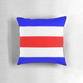 International maritime signal flag pillow with nautical alphabet and symbols
