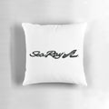 SeaRay Boats logo printed on a decorative throw pillow for a nautical-inspired home