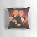 A plush, decorative pillow featuring a Manchester City football player design with a Titanic-inspired nautical theme.