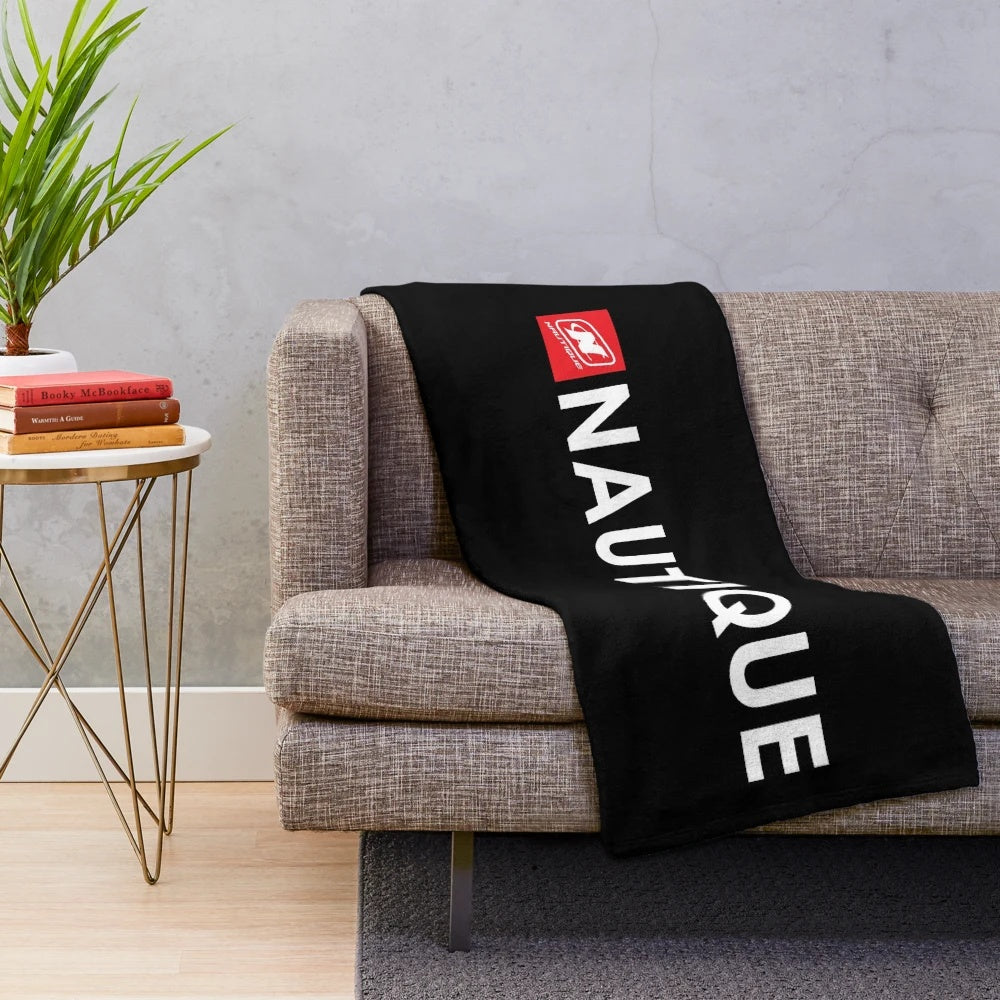 Nautique boats plush blanket with soft, cozy material