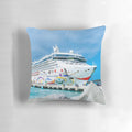 NCL Norwegian Cruise Line Pillow with Anchor and Nautical Motif