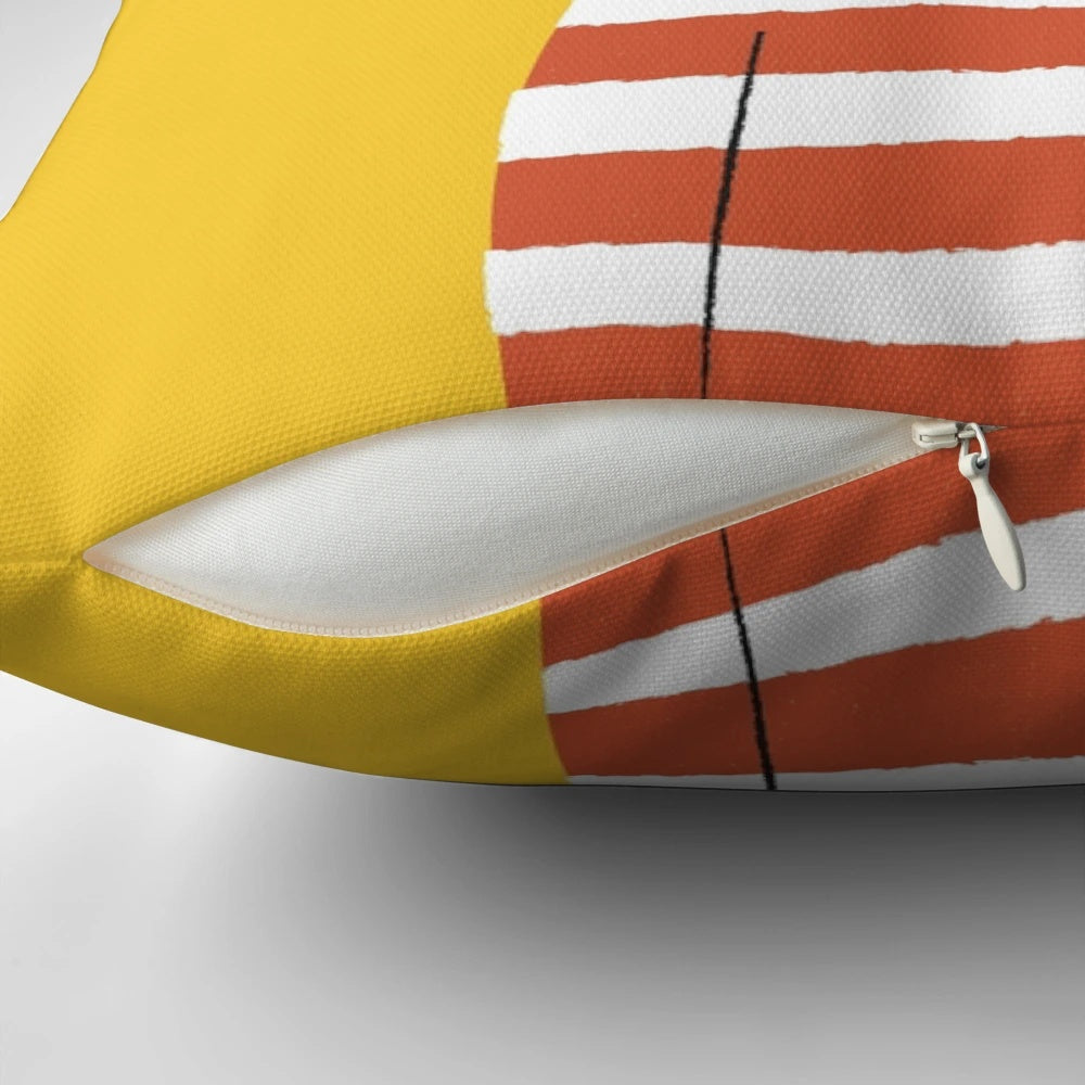 Decorative sailor-themed pillow with anchor, ocean, and maritime elements
