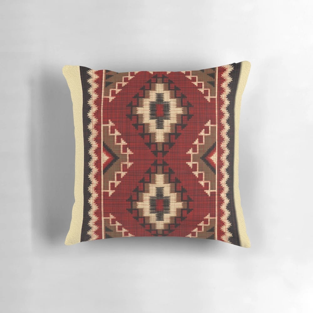 Colorful Navajo-inspired tribal ethnic decorative pillow cover