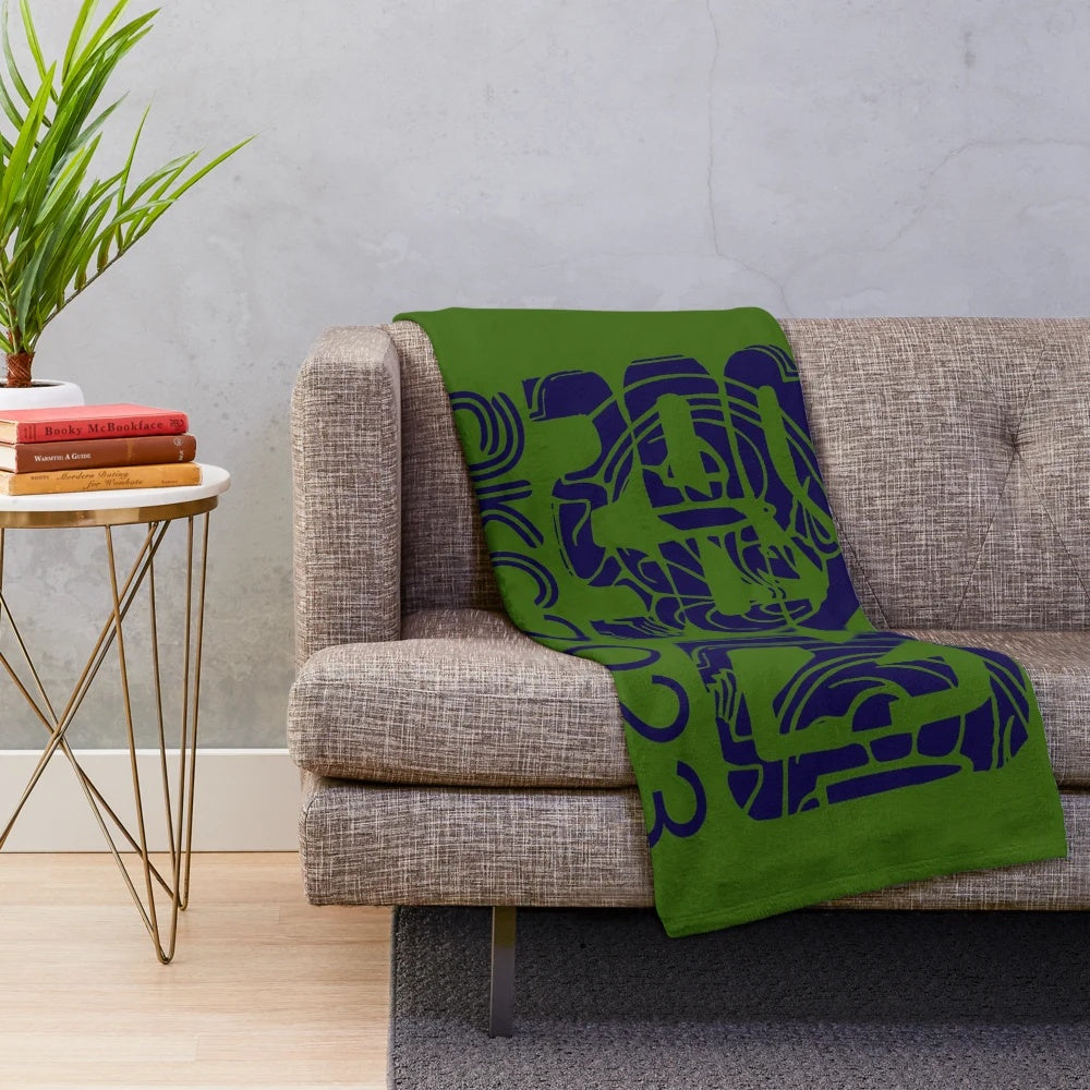 Navy plush blanket featuring the official AKC2023 logo design