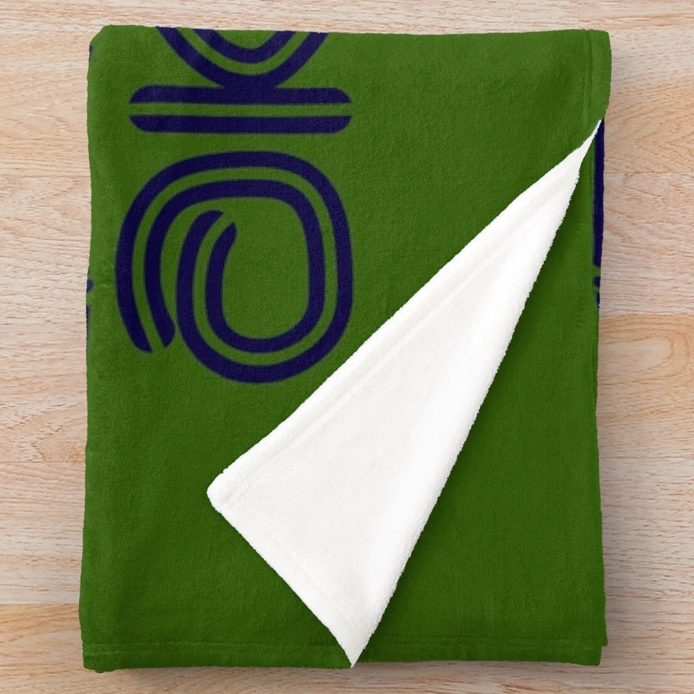 Navy plush blanket featuring the official AKC2023 logo design