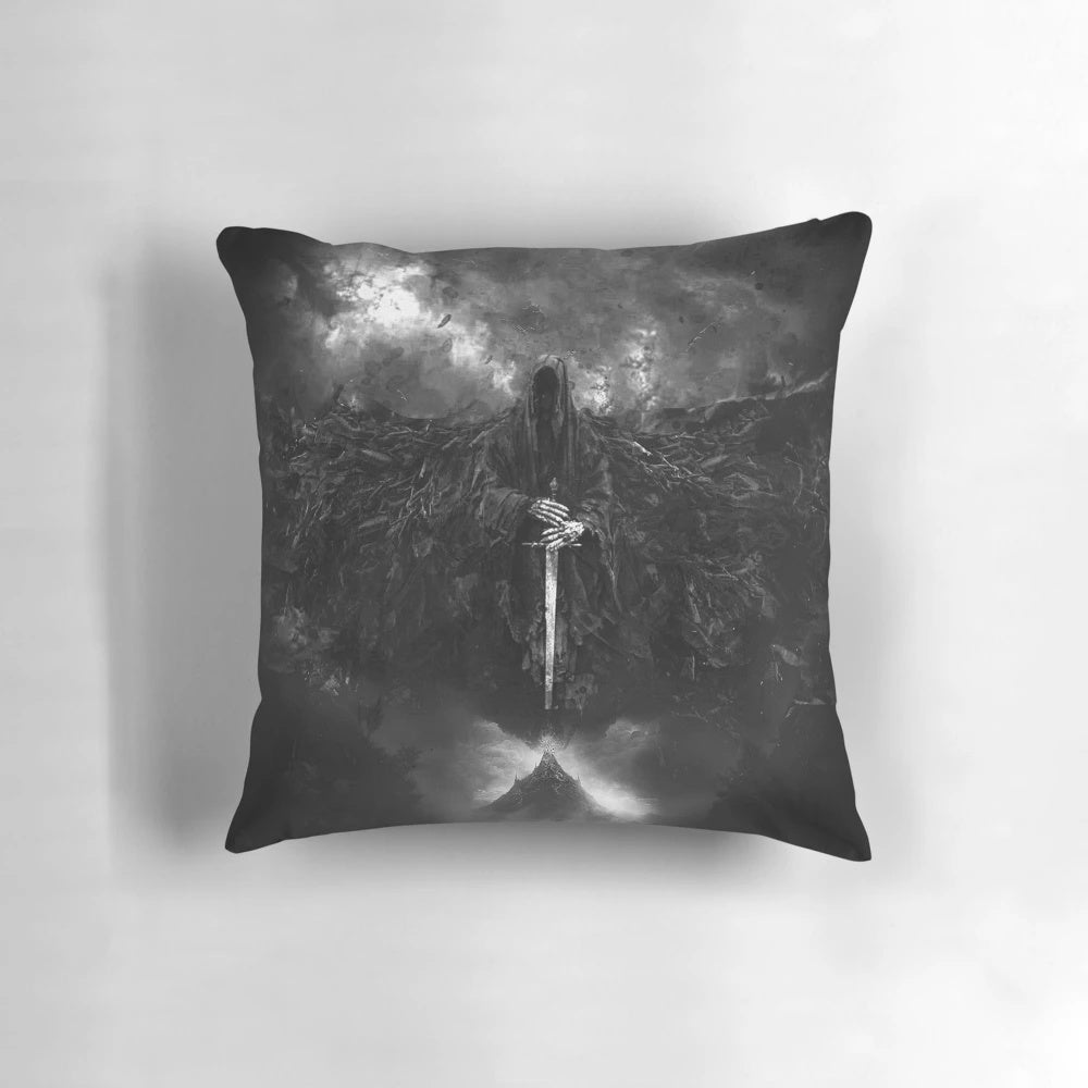 Nazgul-themed pillow with wings, inspired by the iconic characters from The Lord of the Rings and The Hobbit