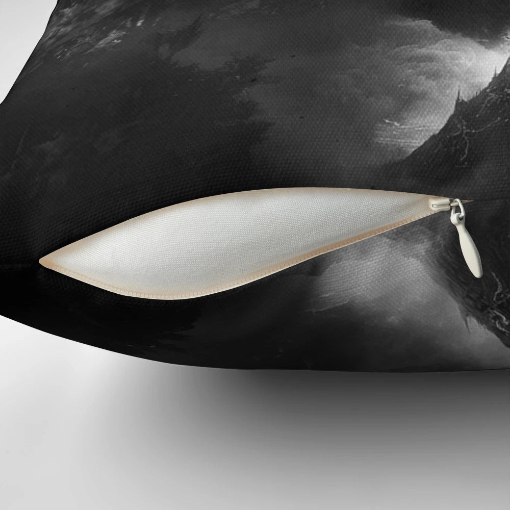 Nazgul-themed pillow with wings, inspired by the iconic characters from The Lord of the Rings and The Hobbit