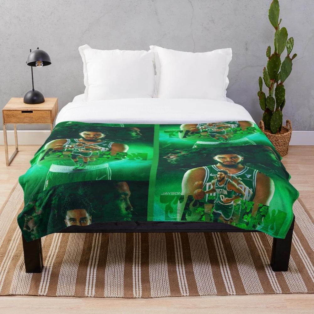 Jayson Tatum plush blanket for sports fans