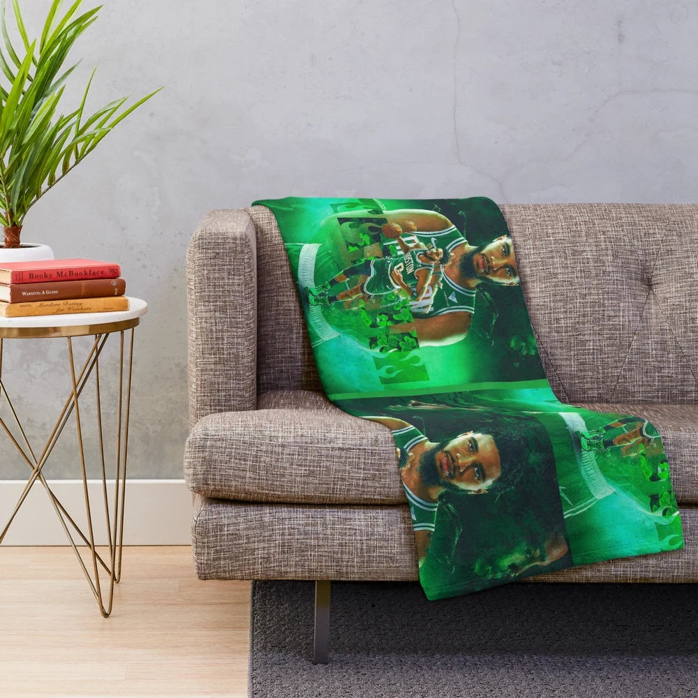 Jayson Tatum plush blanket for sports fans
