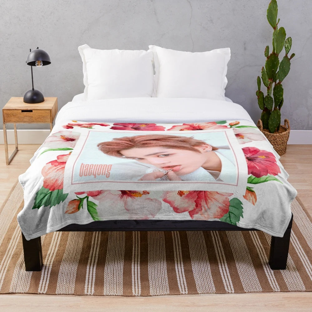 Soft and cozy plush blanket featuring NCT 127 member Taeyong