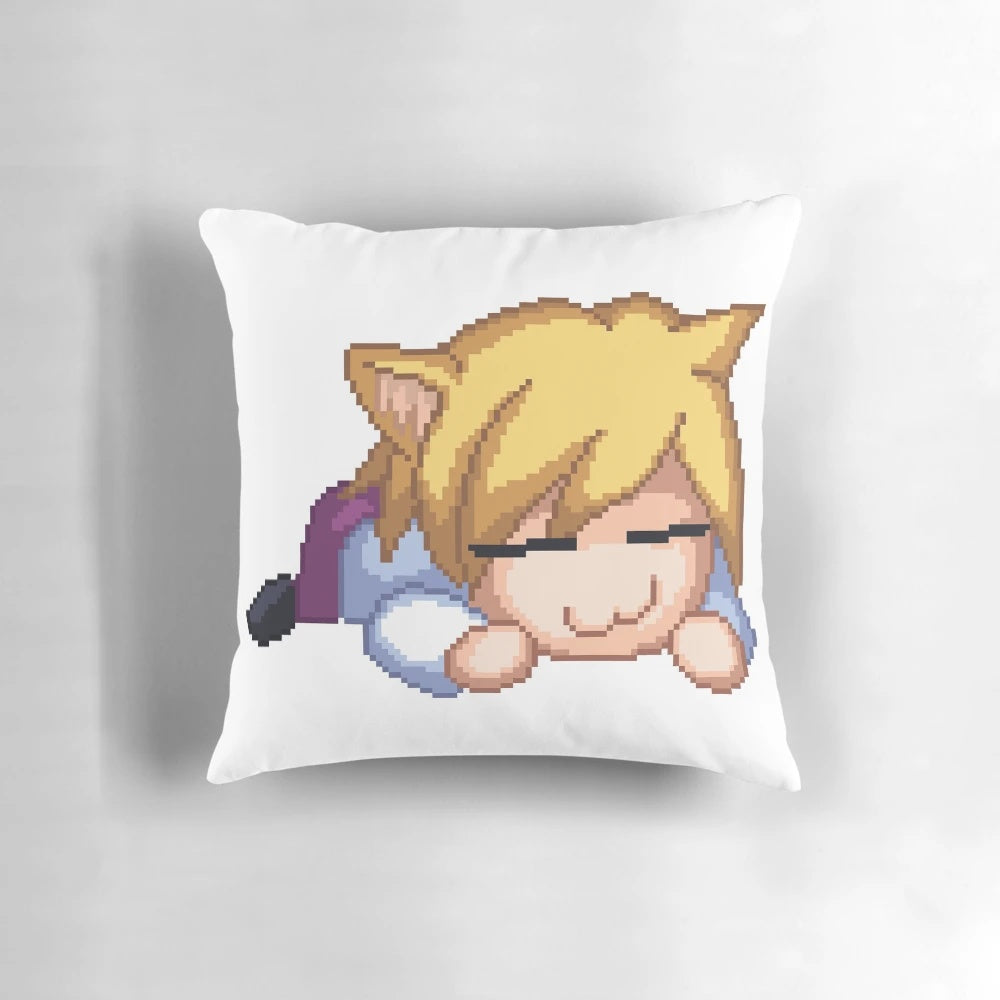 Soft and plush neco arc pillow, featuring the iconic anime character from the Melty Blood series.