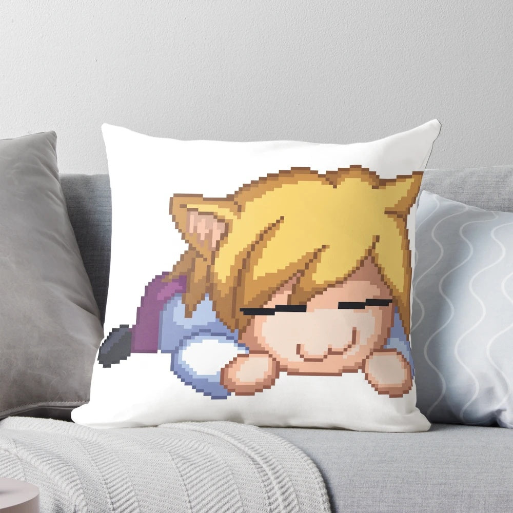 Soft and plush neco arc pillow, featuring the iconic anime character from the Melty Blood series.