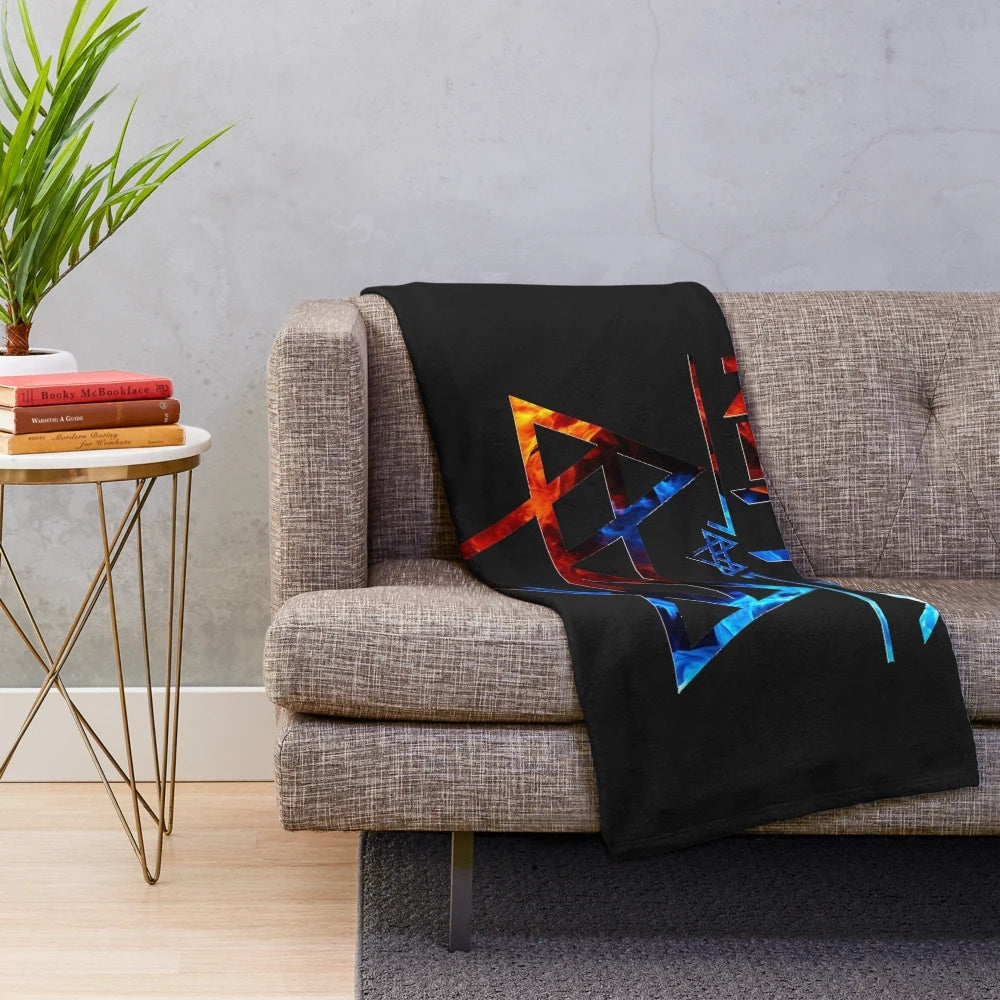 Neffex-inspired plush blanket featuring the music artist's logo and branding