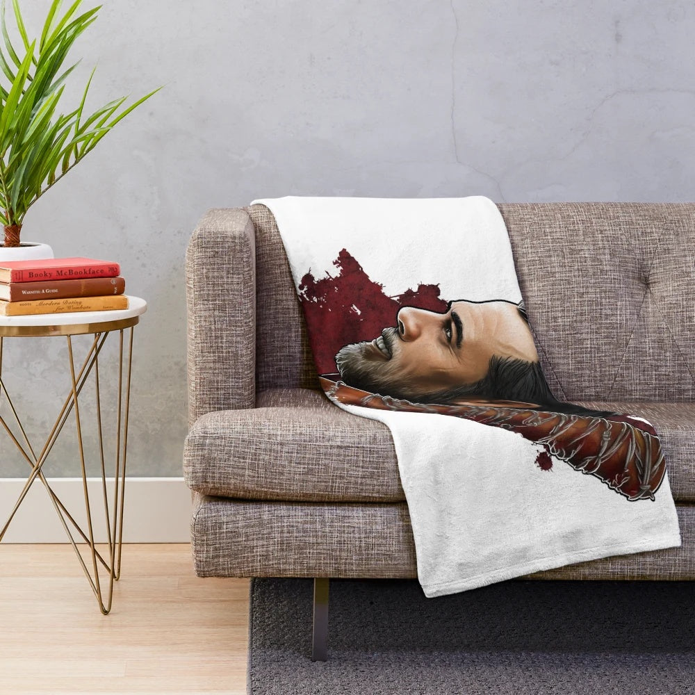 Negan plush blanket featuring Lucille