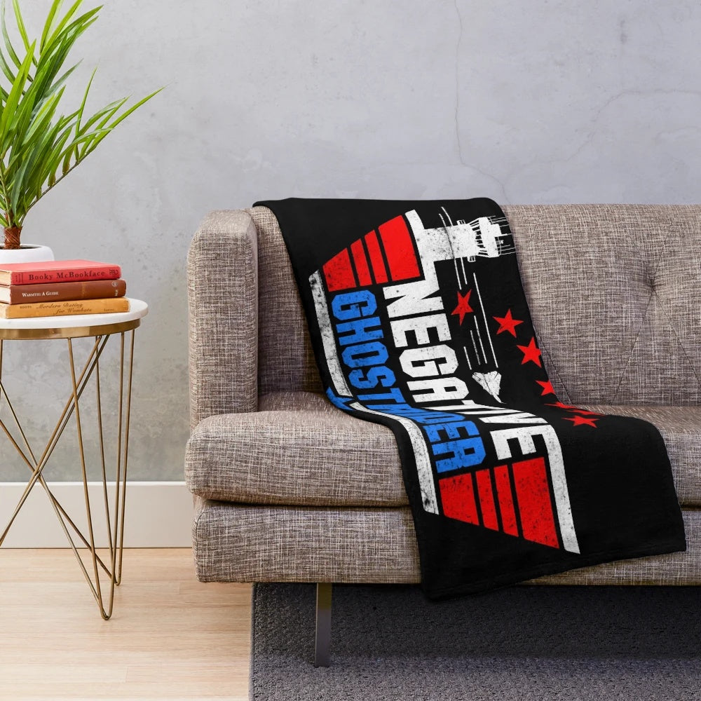 Negative Ghostrider inspired plush blanket featuring the "The Pattern Is Full" design