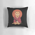 Neko Battousai Japanese cat samurai pillow with catana sword and retro ukiyo-e art