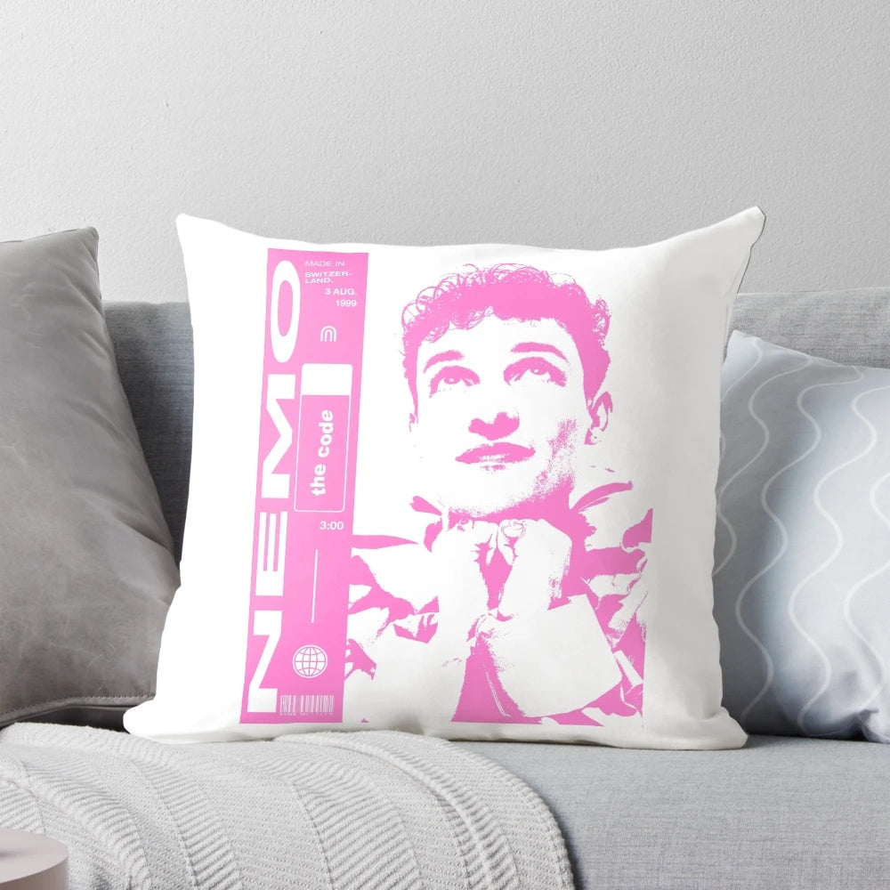 Nemo The Code Eurovision 2024 Switzerland Song Contest Merchandise Pillow