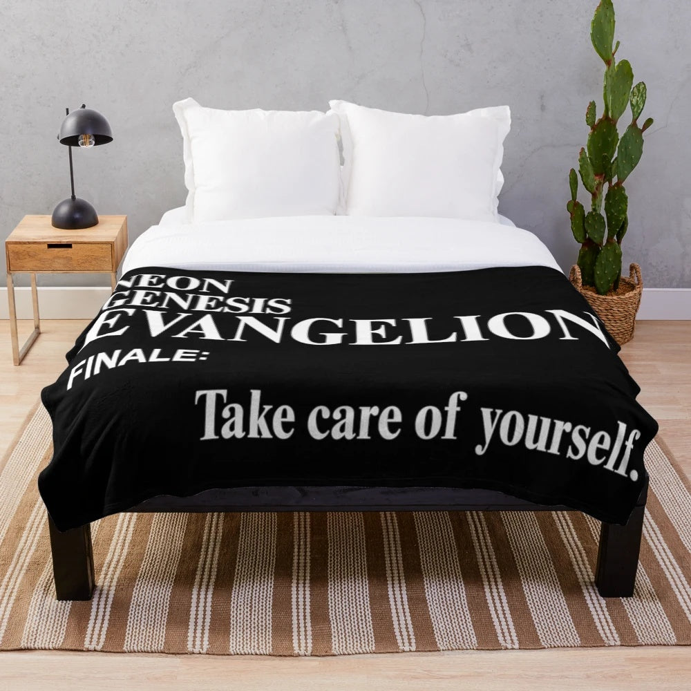 Neon Genesis Evangelion-inspired plush blanket