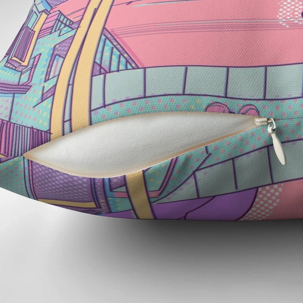 Soft, plush pillow depicting the iconic Unit 01 mech from the anime Neon Genesis Evangelion.