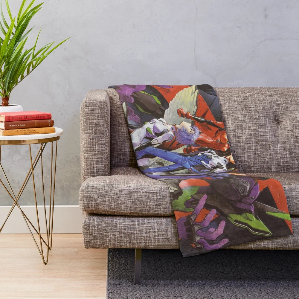 Neon Genesis Evangelion Characters Plush Blanket