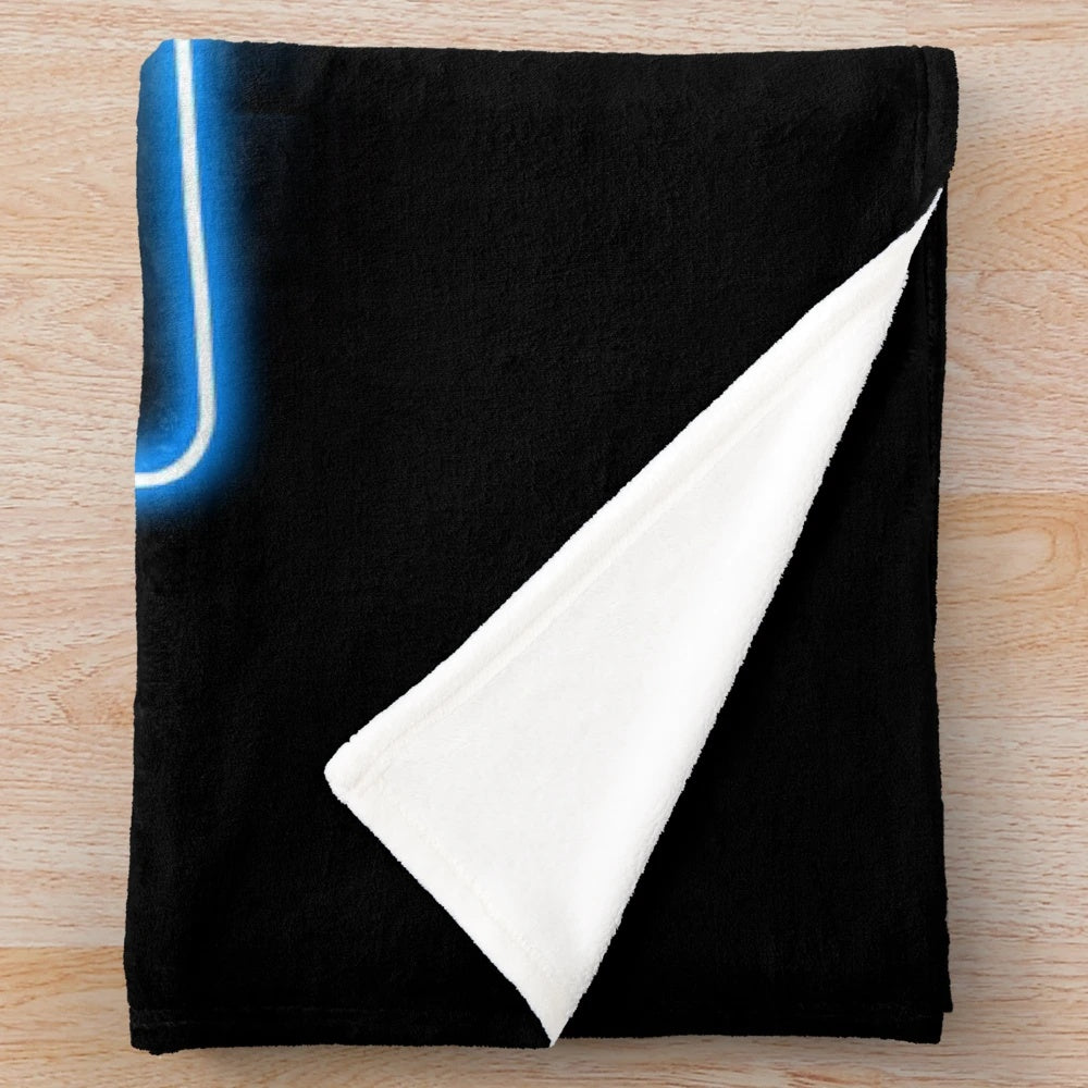 Neon "Nope" typography plush blanket for a cozy and entertaining home