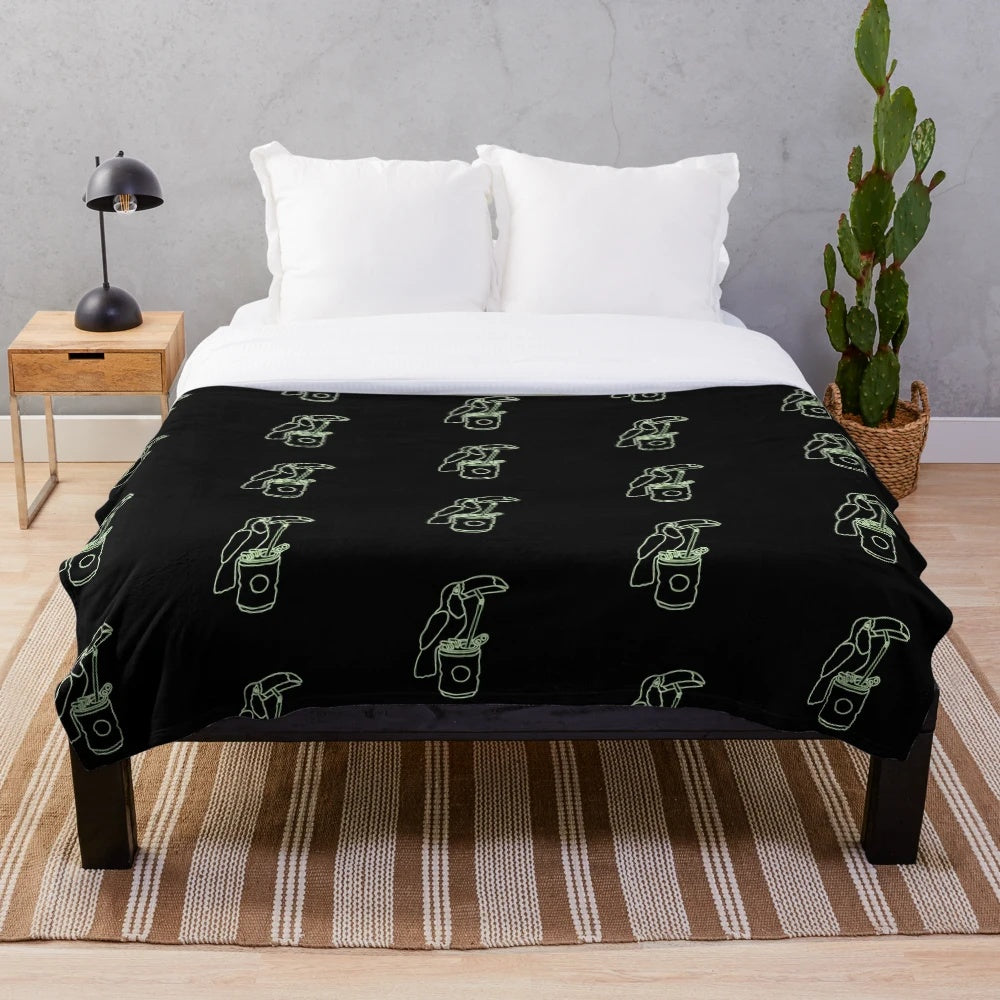 Neon plush blanket featuring the Catfish and the Bottlemen band logo and artwork