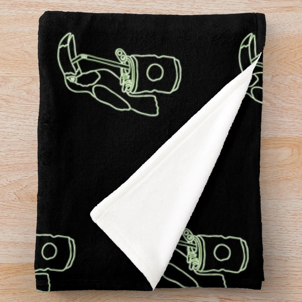 Neon plush blanket featuring the Catfish and the Bottlemen band logo and artwork