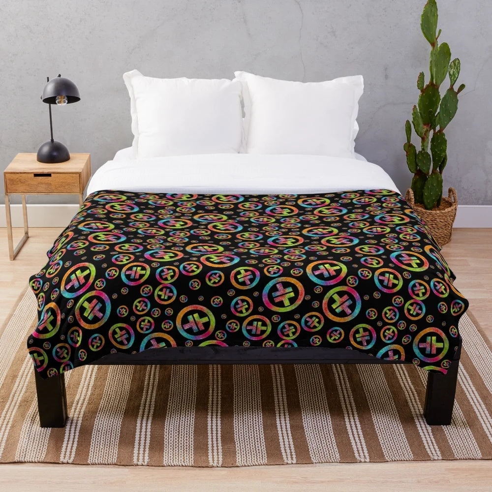 Neon Symbol Take That Plush Blanket