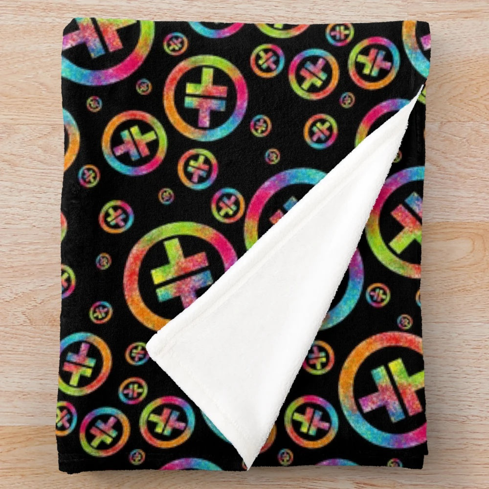 Neon Symbol Take That Plush Blanket