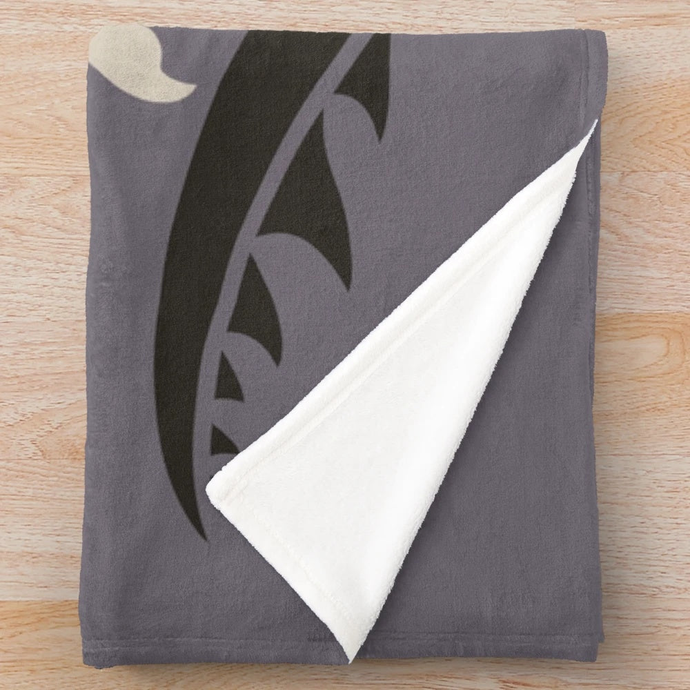 Nergigante inspired plush blanket featuring an extinction-themed design