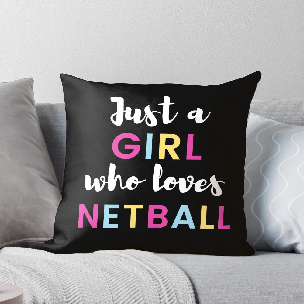 A comfortable pillow featuring a design for the passionate netball player or fan
