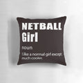 Netball Player Definition Pillow - Funny Netball Gift for Netball Player, Coach, Mom, Dad, and Kids