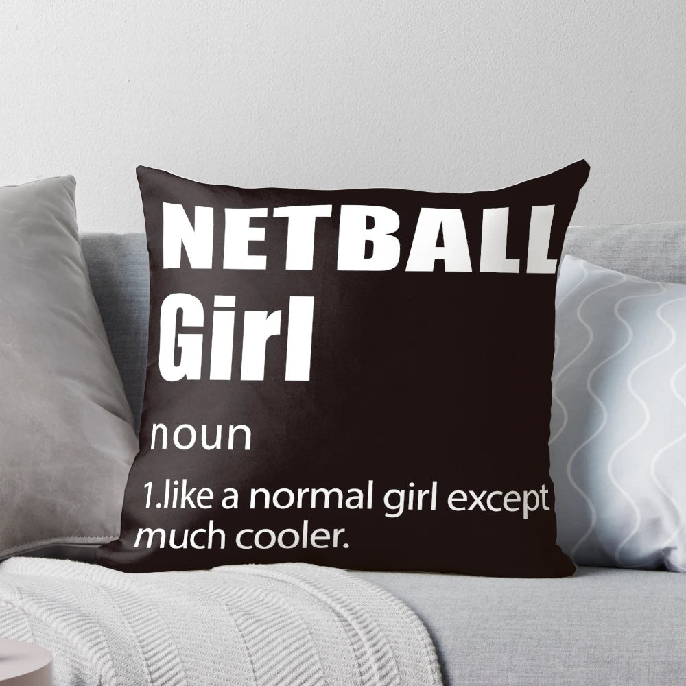 Netball Player Definition Pillow - Funny Netball Gift for Netball Player, Coach, Mom, Dad, and Kids