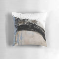 Neutral abstract painting-inspired throw pillow for modern home decor