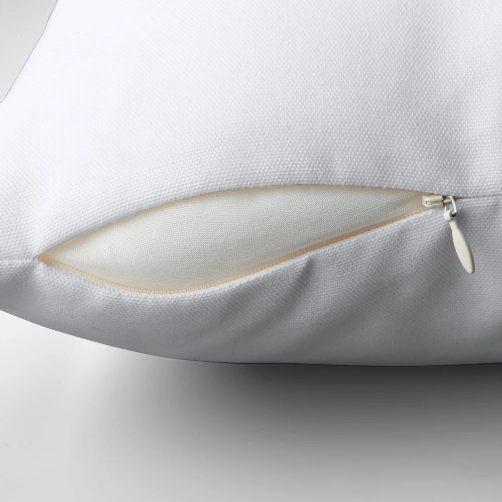 Neutral solid ghost white pillow by OZCushions, featuring a bright and crisp white color for modern home decor.